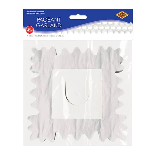 Beistle 14.5ft. White Pageant Garland